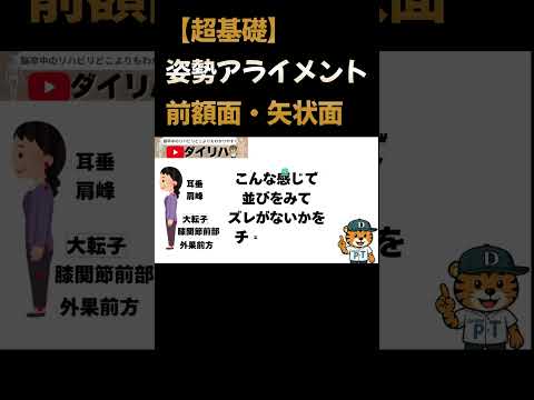【超基礎】姿勢アライメント前額面・矢状面#理学療法士