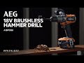 Aeg 18v brushless hammer drill a18pdb0 in action