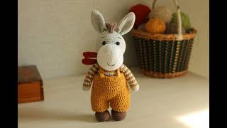 Ослик вязаный/Амигуруми игрушка/Handmade donkey