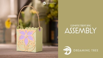 SVG File - Clematis Treat Bag - Assembly Tutorial (For Cricut, Silhouette, and ScanNCut)