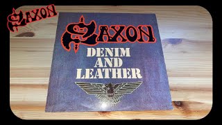 Saxon Denim and Leather Vinyl from 1981 Unpacking