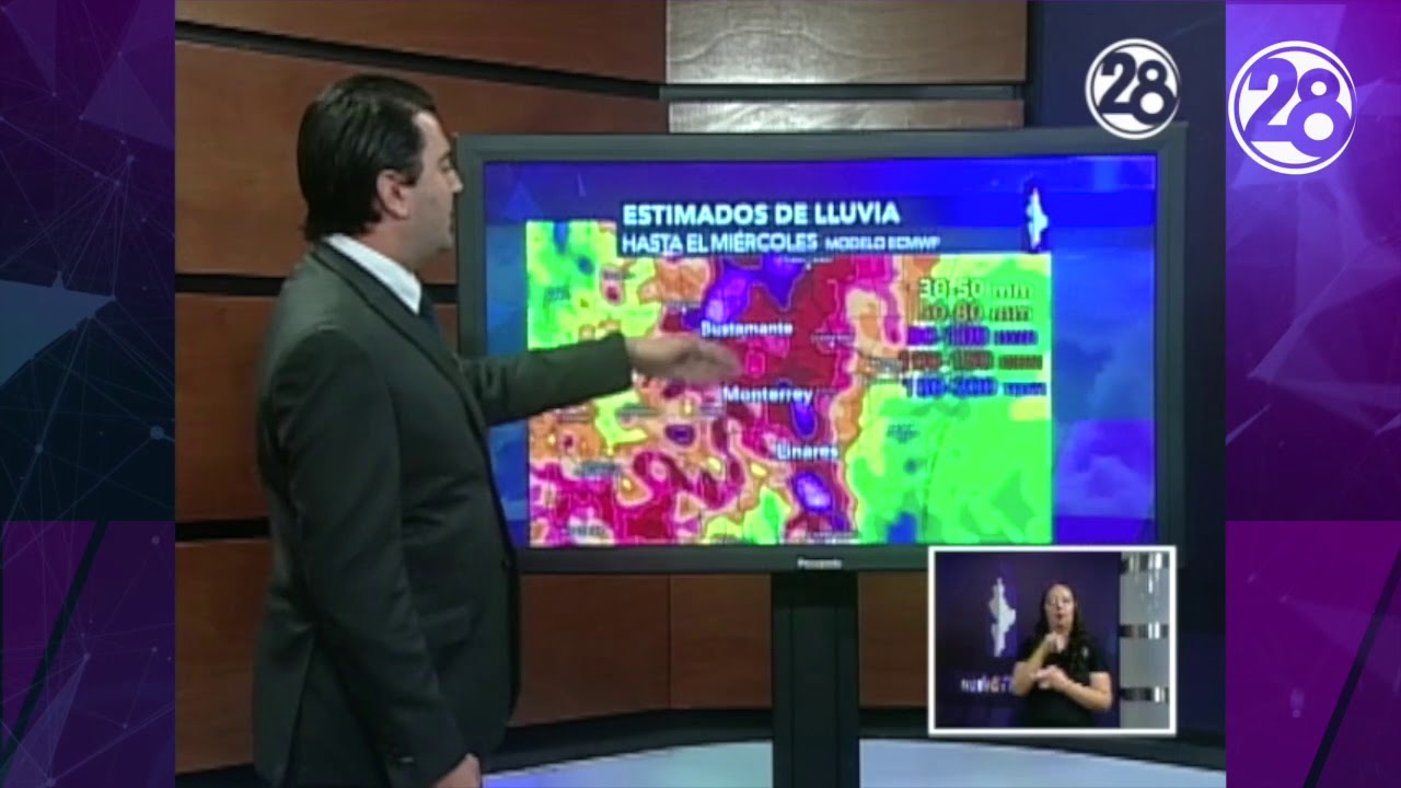 8 y 9 de septiembre 2018 Pronóstico del tiempo Monterrey Clima Canal 28 - YouTube