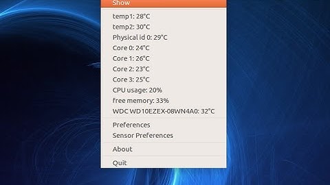 How Show Temperature of CPU GPU HDD SDD in Ubuntu - Dont using Conky Gadgets x Using Psensor