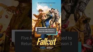 Five Actors Who Refused to Return for Fallout Season 3 #usa #fyp #EllaPurnell