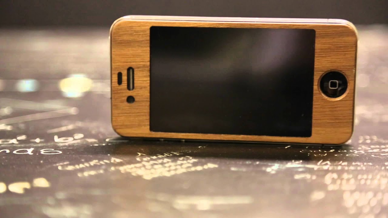 Carved Walnut Wood Skin for iPhone 4/4S