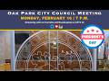 2/16/2026 Oak Park City Council Meeting (LIVE)