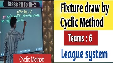 Fixture draw by Cyclic Method in League Tournament