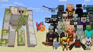 Op mutant iron golem vs all mobs in Minecraft - Minecraft mob battle