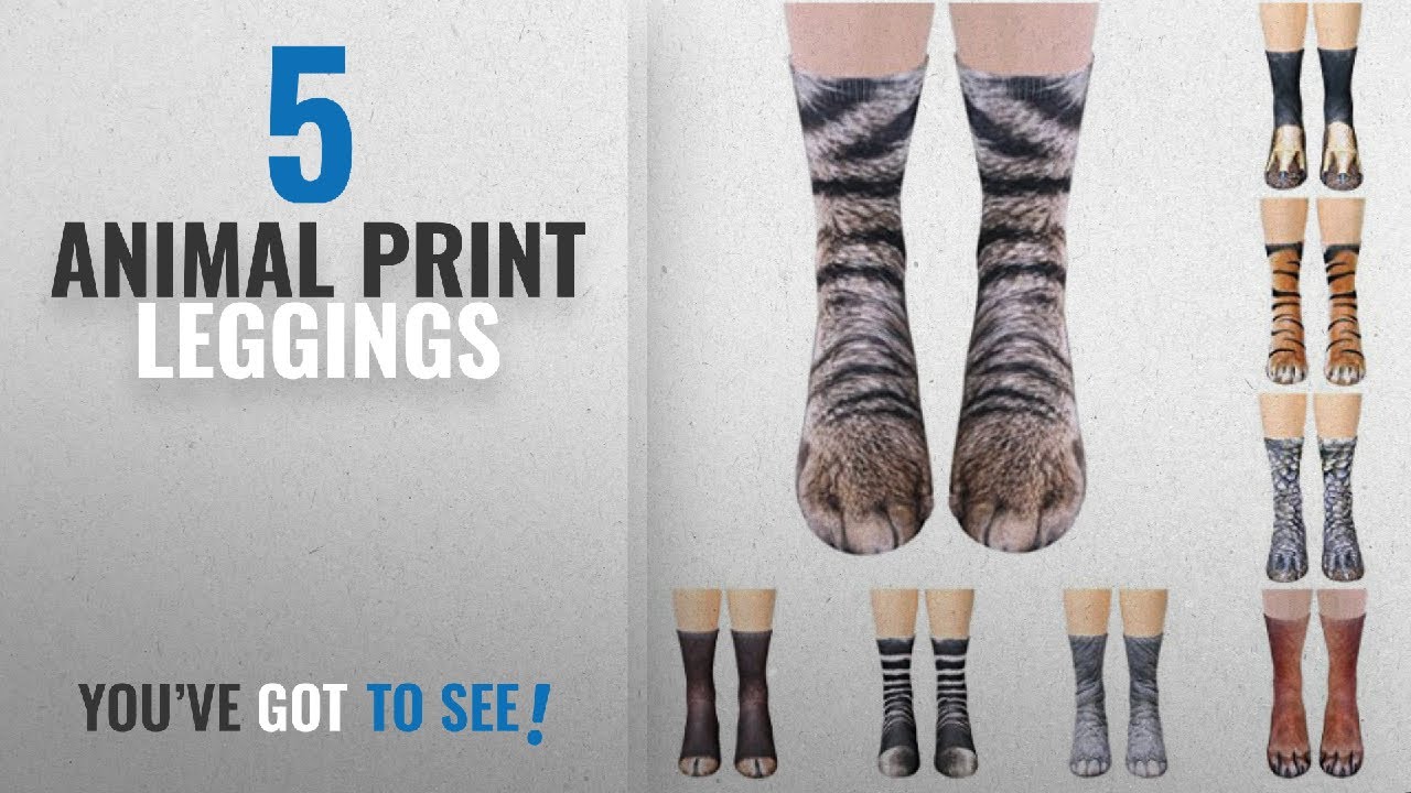 Top 10 Animal Print Leggings [2018]: Toamen Novelty Socks, Women Man Unisex Lifelike Animal Paw