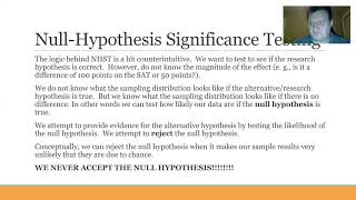 Null Hypothesis Significance Testing (Part 2)