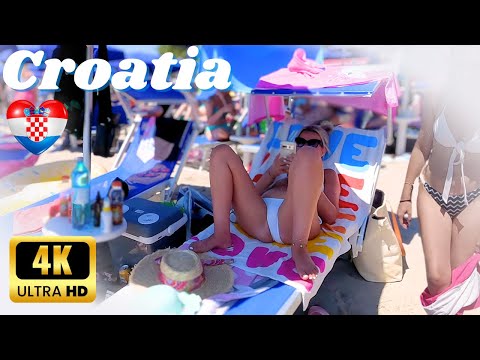 CROATIA 4K🌴Walking on an Croatian Beach in Medulin and Looking for Trendy Beach Bikinis 4K60