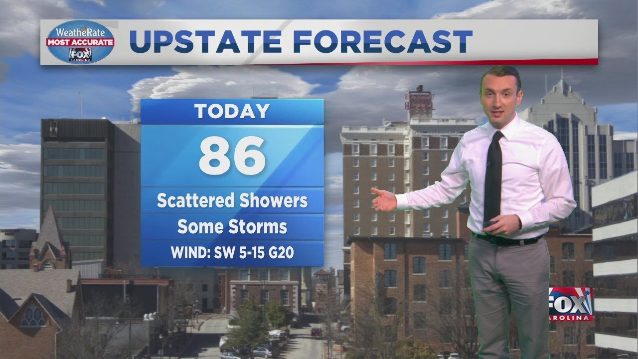 Scattered showers and storms today - YouTube