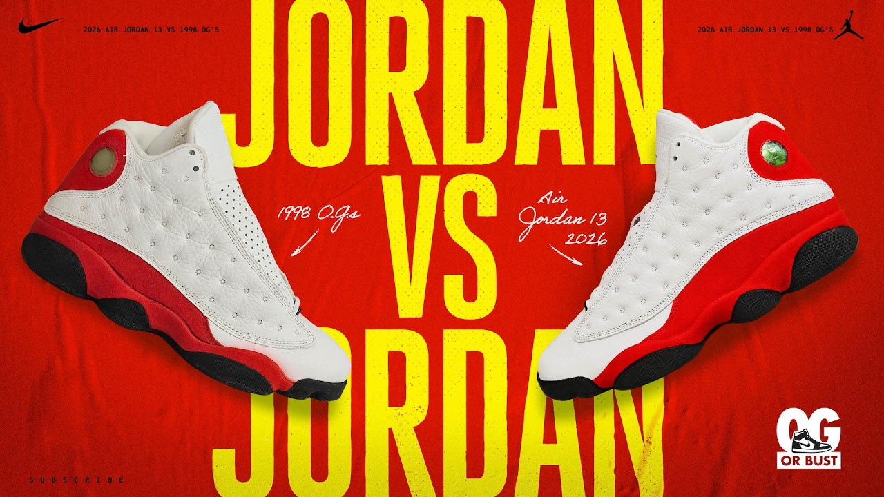 Air Jordan 13 white/true red 2026 VS 1998 - YouTube