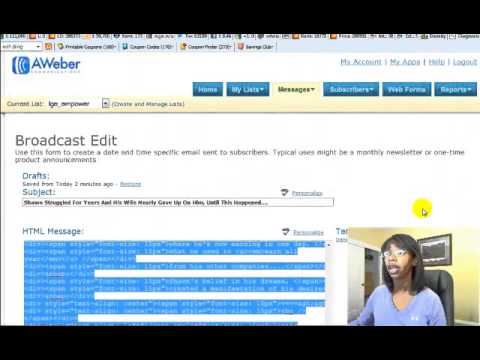 How To Copy An Aweber Message to different lists