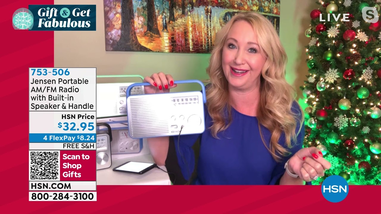 Jensen MR750 Portable AM/FM Radio w/Builtin Speaker   Ca...