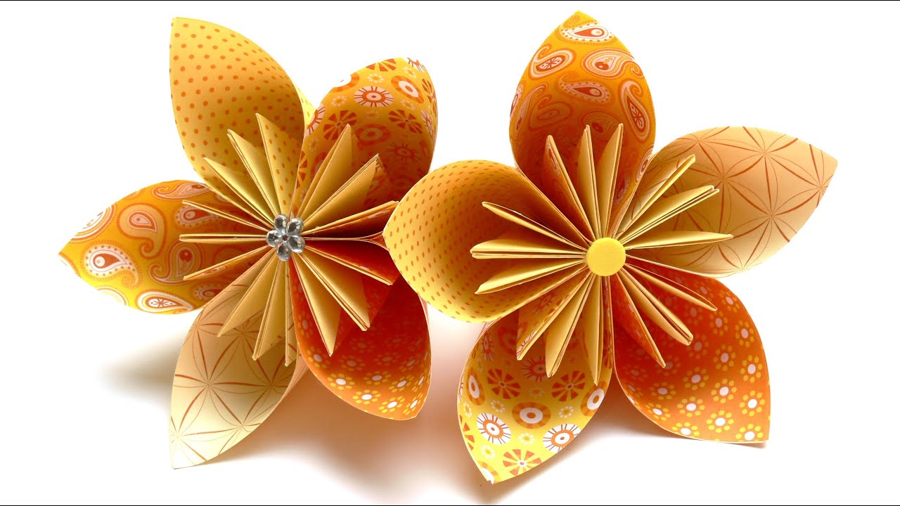 Origami blumen falten #03 fleurogami blüte youtube