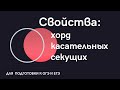 Свойства хорд, касательных, секущих окружности I Для решения задач из ОГЭ И ЕГЭ I Часть 1