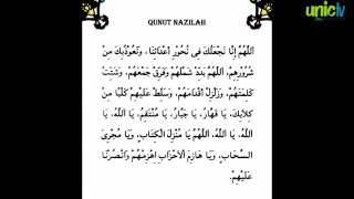 Qunut Nazilah Unic Youtube