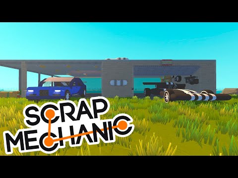 БИТВА: СТРОИМ ГОНОЧНУЮ МАШИНУ НА ПОРШНЯХ В SCRAP MECHANIC!!!