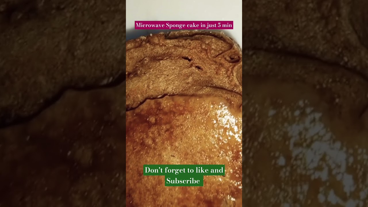 5 min Microwave sponge Cake