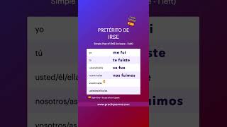 Spanish Preterite of IRSE (I left) #practiquemos #learnspanish #easyspanish