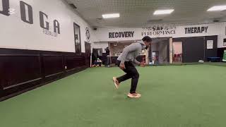 Single leg broad snap down