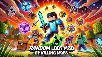 🔥 Minecraft But Mobs Drop OP Random Loot! (Random Loot Mod)