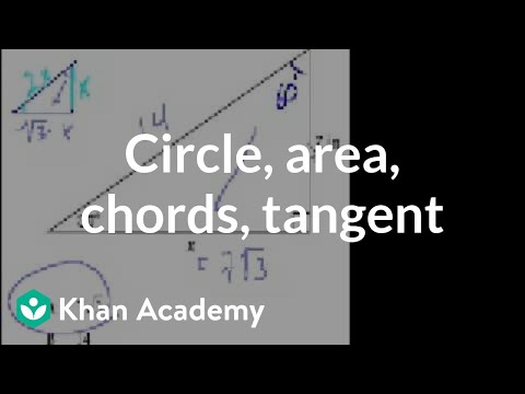 CA Geometry: Circle area chords tangent | Worked examples | Geometry | Khan Academy