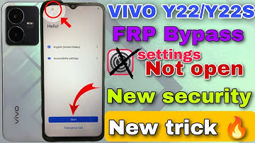Vivo Y22 / Y22s FRP bypass 2025 | VIVO Y22, Y22s Google Account Bypass Android 14| settings not open
