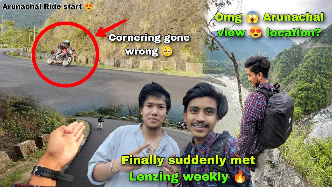 Finally Arunachal ride start 😍 omg i met Lenzing weekly 🔥 Cornering gone wrong 🥺