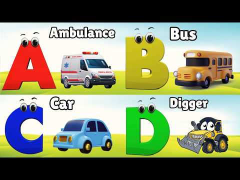 ABC Song Phonics, Transportation Song, ABC Song, Alphabet Educational Song A to Z for kids