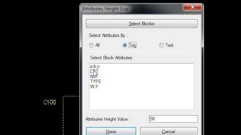 Change Attributes Height (AUH) Lisp