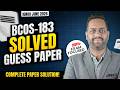 BCOS 183 Guess Paper 2026 | IGNOU MMPH 007 Compensation and Rewards Management Important Questions