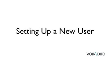 Setting up a new user in 60 seconds - VoIPdito