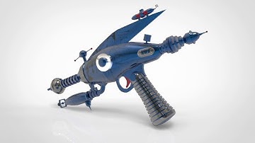 Blaster weapon - 3D model presentation