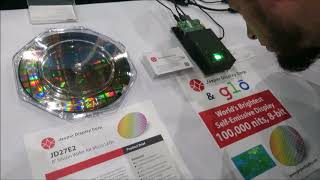 JDC and glo MicroLED microdisplay prototype at SID 2018