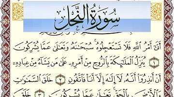 سورة النحل مكتوبة بصوت عبد الرشيد صوفي Surah Al Nahl  برواية شعبة عن عاصم