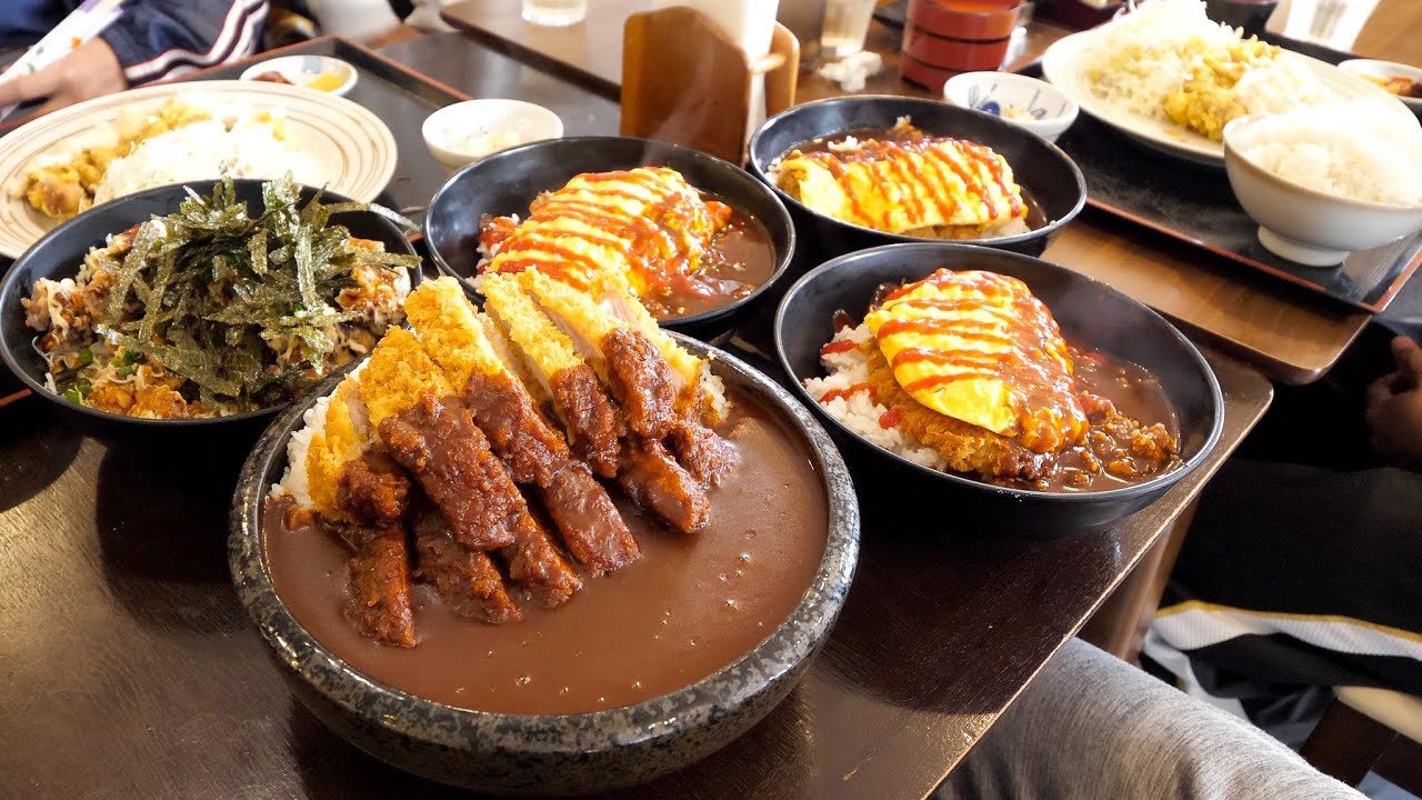 岡山）驚愕のデカ盛りかつ丼チャレンジが危険過ぎる学生とんかつ食堂めし丨Katsudon - Japanese Street Food