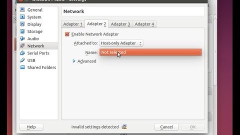 How Fix VirtualBox : No host only network adapter is currently selected on Ubuntu