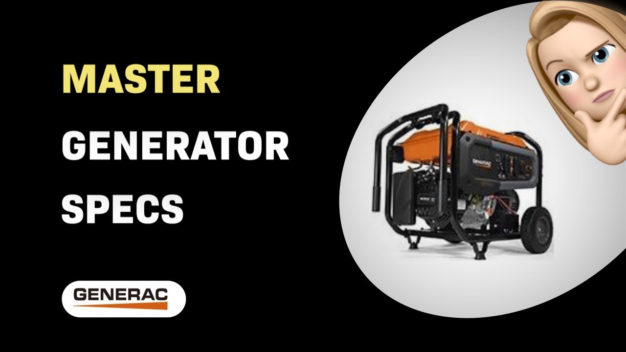 How to Master Generac GP Series 8000E Generator Specs - YouTube