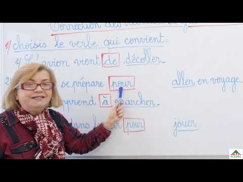 cours de français - 5ème année primaire - correction des exercices de grammaire et conjugaison