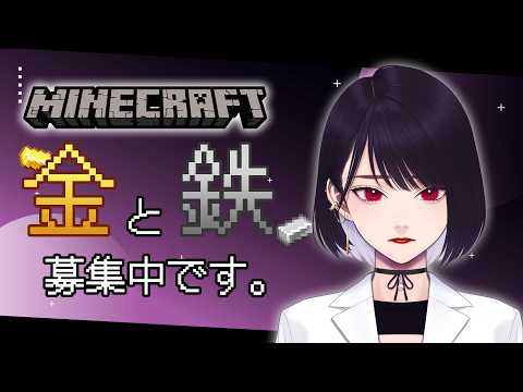 【#マイクラ】金と鉄、募集中です。【#VTuber】の配信サムネイル