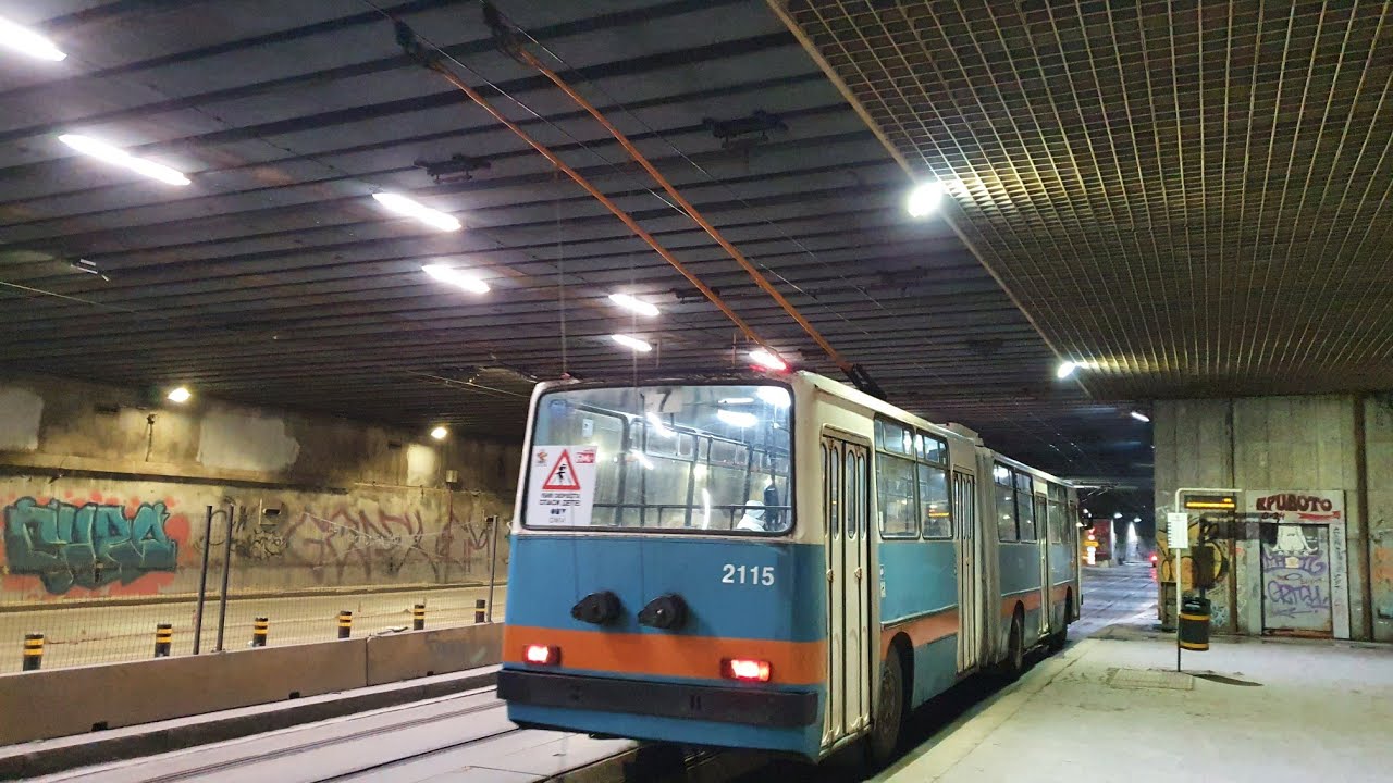Ikarus 280T GVM Ganz #2115 in Sofia, Bulgaria. Nice sound!