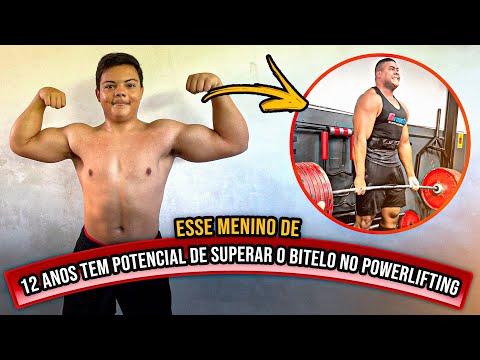 Ele pega 140kg no levantamento terra com 12 anos | superou o BITELO NATURAL 😱