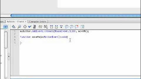 ActionScript 3.0 Flash Tutorial 1 - Moving Button