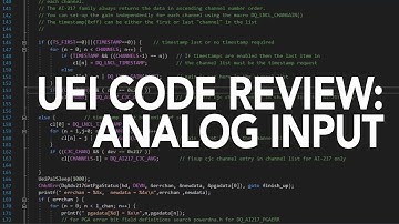 UEI Code Review: Analog Input