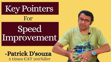Key pointers for speed improvement | Patrick D