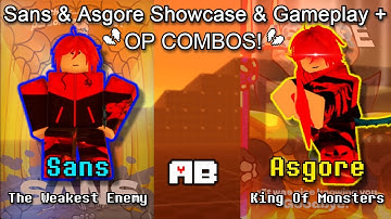 AB:A Sans & Asgore Showcase + Gameplay & OP COMBOS!  -  (Undertale Alternate Battle Grounds Release)