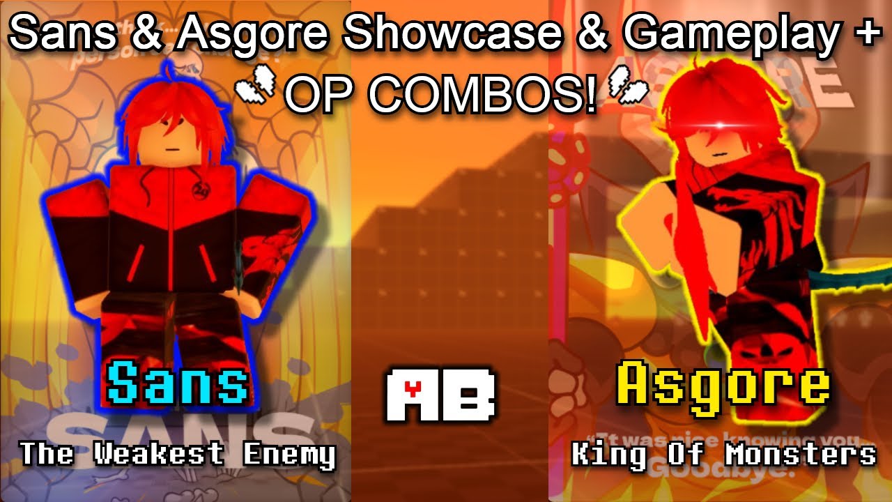 AB:A Sans & Asgore Showcase + Gameplay & OP COMBOS!  -  (Undertale Alternate Battle Grounds Release)