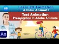 #6 Text Presentation Animation in Adobe Animate | Adobe Animate Full Course Playlist in Hindi